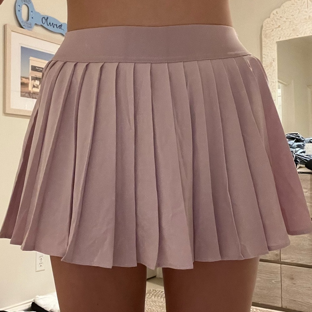 TNA light pink mini skirt